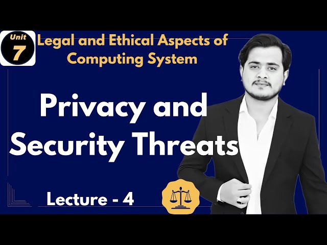 Privacy and Security Threats | 11th Computer - Chapter 7 - Lec 4