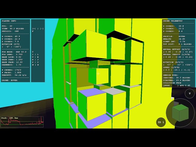 Python/Pygame 3D Voxel Engine - Disruption Waves on Blocks with Sticky Animation