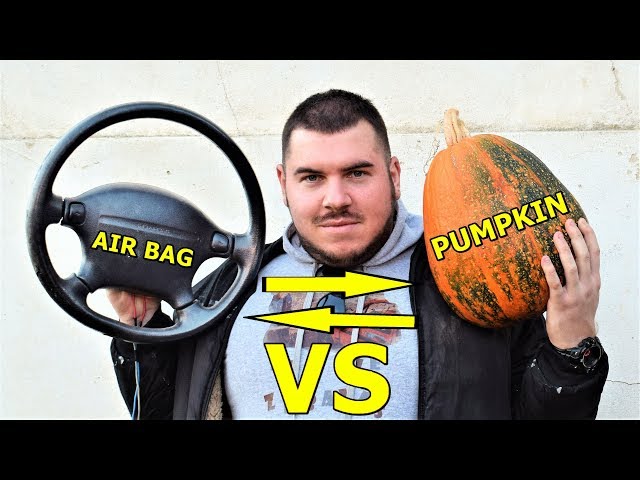 EXPERIMENT - AIRBAG vs PUMPKIN - AIRBAG vs BUNDEVA - English TTL