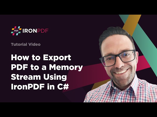 How to Export PDF to a Memory Stream in C# | IronPDF