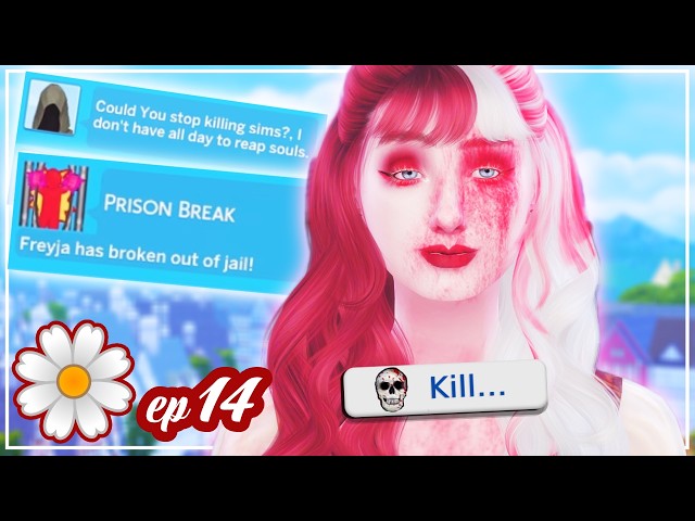 she got ARRESTED (then killed the cop)👮🏻 SIMS IN BLOOM CHALLENGE!🤍Death Flower #14