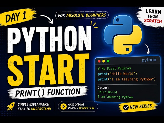 Python for Beginners|Day 1|The study verse
