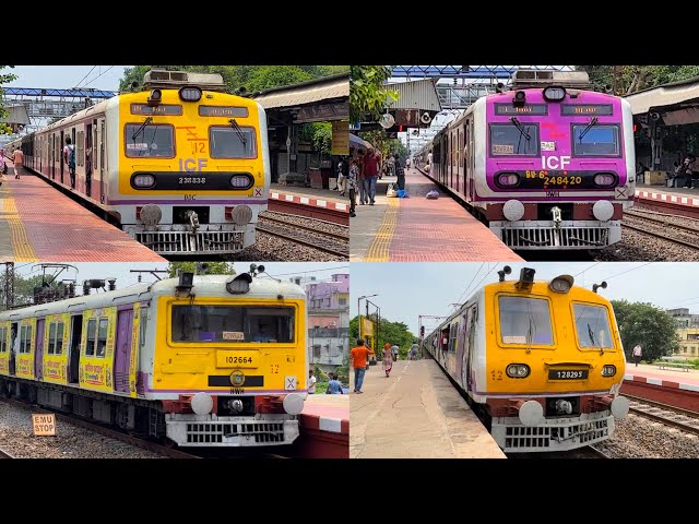 🔥Different types of Kolkata EMU local trains arrival departure and not stop skip at Hindmotor