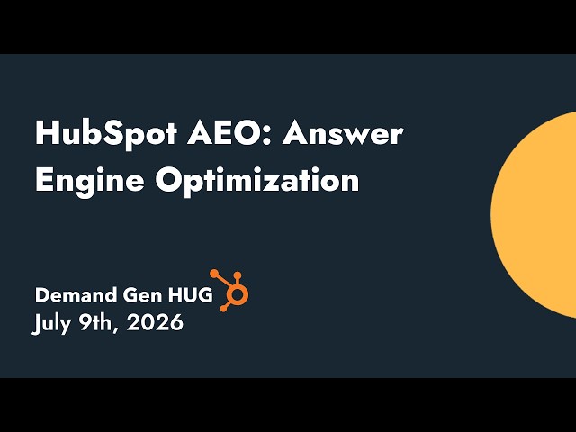 Hubspot AEO: Answer Engine Optimization