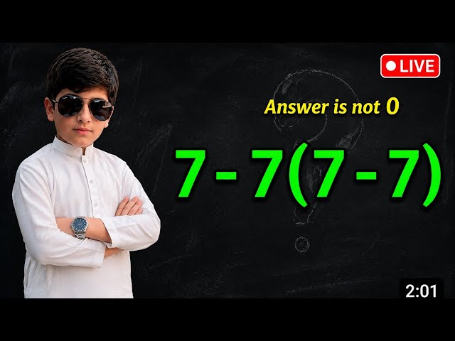 Can You Solve This? 🤯 7−7(7−7) = ? | LIVE Math Challenge