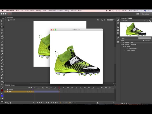 Animate Demo: Buttons & Actionscript 3.0