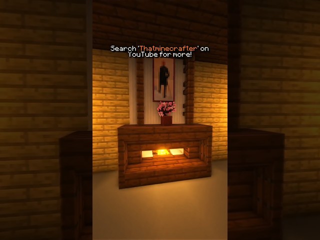 Fireplace Design in Minecraft!  🔥✅ #minecraft #minecraftshorts #shorts