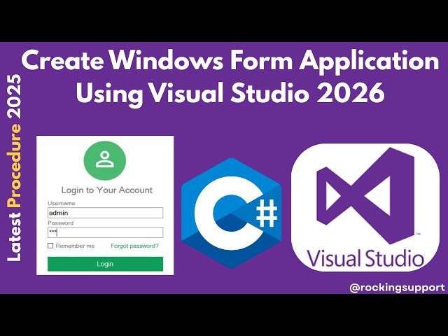 How to Create Windows Form (GUI)Application In Visual Studio 2026