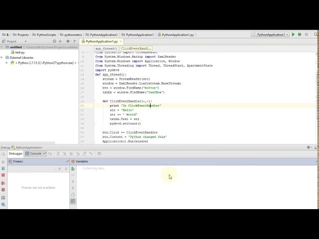 Debugging Python.NET using pydevd and PyCharm