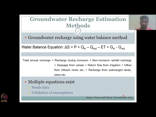 Lecture 28: Groundwater recharge and discharge Part - 3