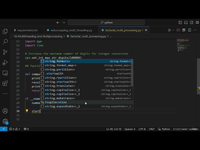 class 51  Real World Usecase Implementation With MultiProcessing in krish naik