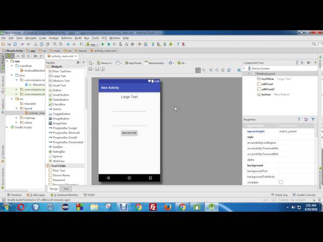 Android App Development in Bangla for Beginners - 9 - Creating Activity Manually & Interface Design