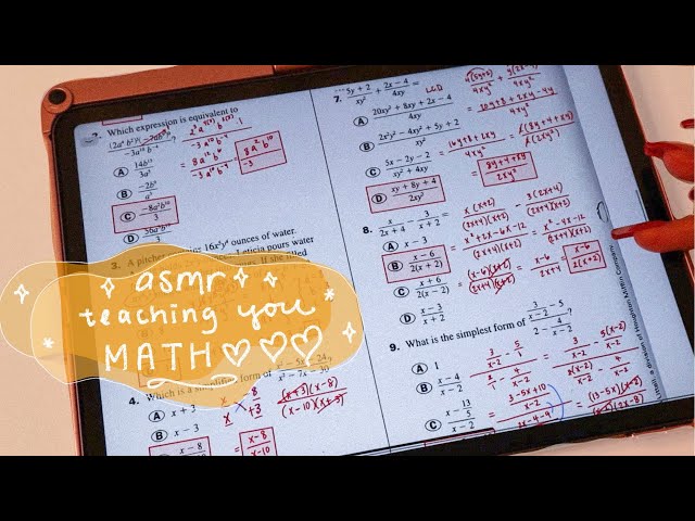 ASMR Teaching you math to help you fall asleep 💤 🥱