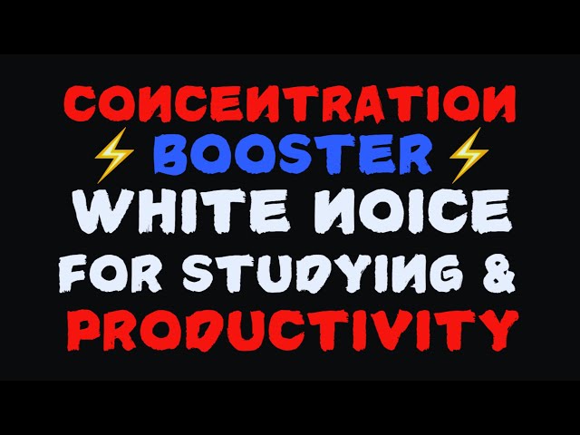 No More Distractions 🚫 White Noise for Studying & Work Productivity