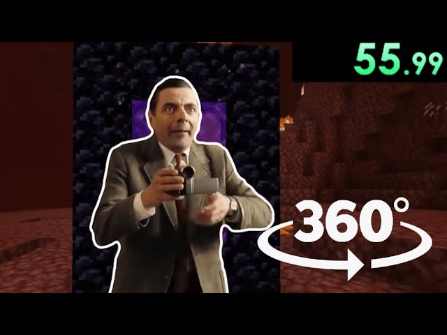VR 360° Mr Bean Speedruns Minecraft