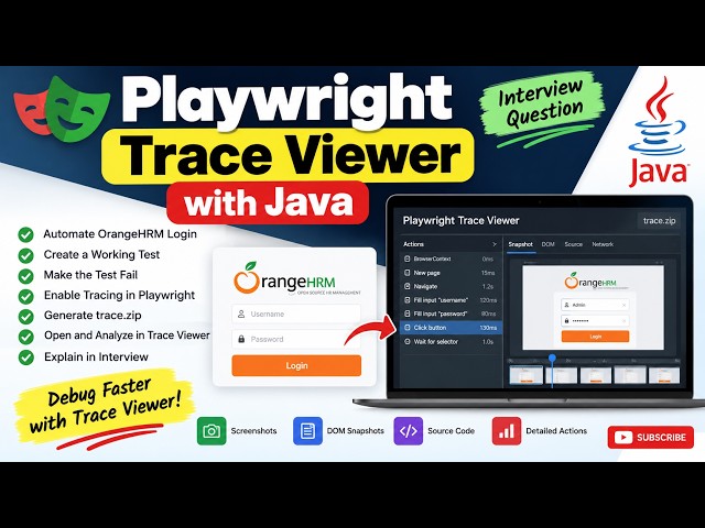 Playwright Trace Viewer with Java | Debug Failed Tests Step by Step