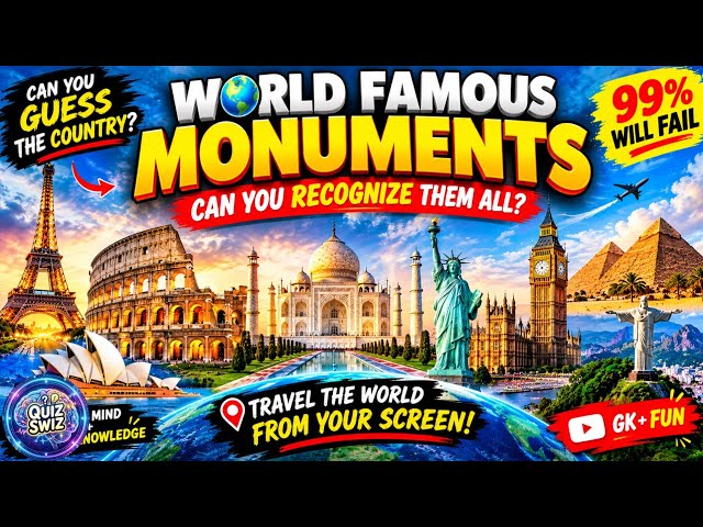WORLD FAMOUS MONUMENTS🌍 MCQ QUIZ | Can You Identify These Famous Monuments? 🏛️