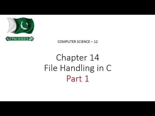Lecture 30, Chapter 14 - Part 1, 2nd year, Computer Science