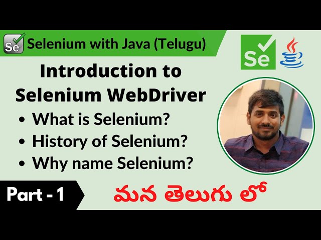 P1 - Introduction to Selenium WebDriver | Selenium | Java |