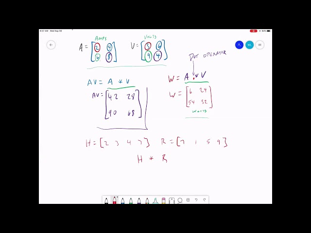 Using the Dot Operator in MATLAB