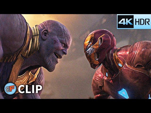 Iron Man vs Thanos - Battle of Titan Scene | Avengers Infinity War (2018) IMAX 4K HDR Movie Clip