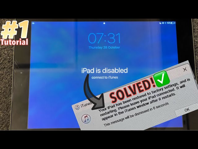 FIX “iPad is disabled connect to iTunes” With Computer to Unlock | Passcode Locked iPad Reset