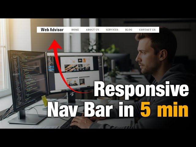 How to create responsive nav bar in 5 min using HTML CSS