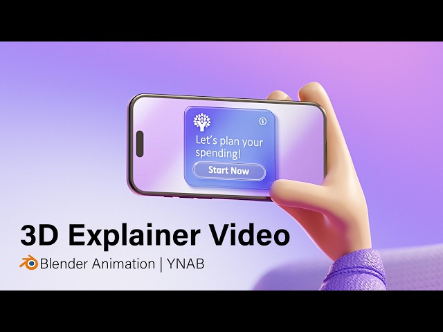 I Created a Killer 3D Explainer for YNAB | Blender 5.2 | Paniv