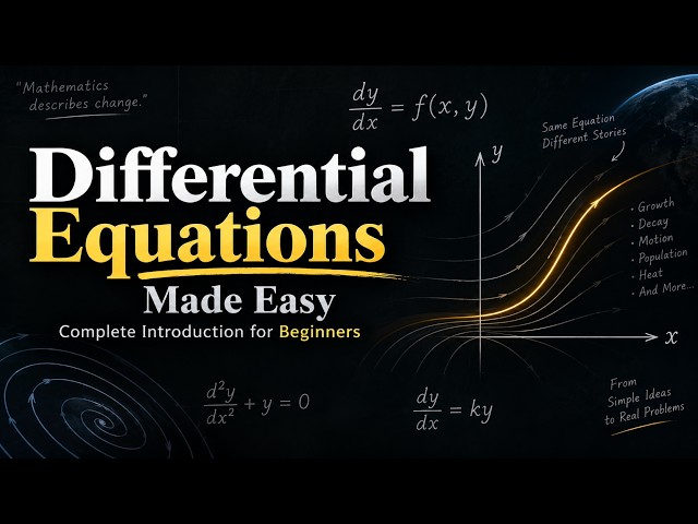 Differential Equations Made Easy | Complete Introduction for Beginners