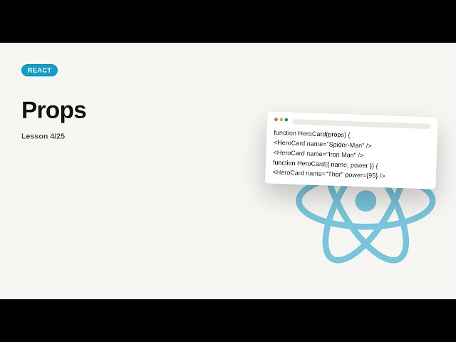 React JS + Redux - Web development basic Series: Props