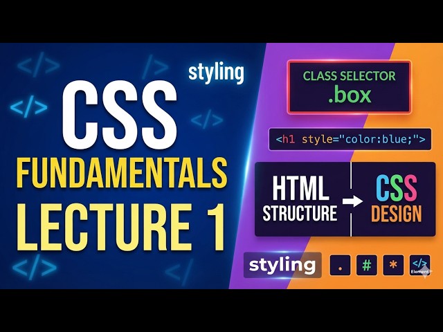 Complete CSS Course - Lecture 1 | CSS Fundamentals Explained with Examples