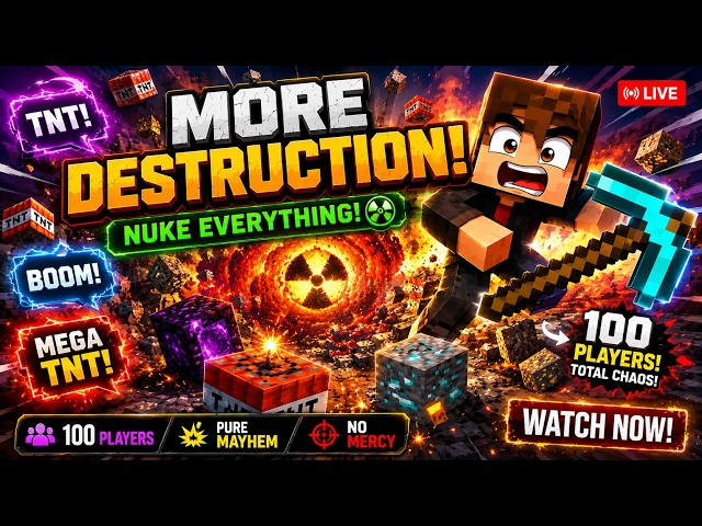 Falling Pickaxe Challenge | Chat Controlled TNT | FALLING TNT LIVE