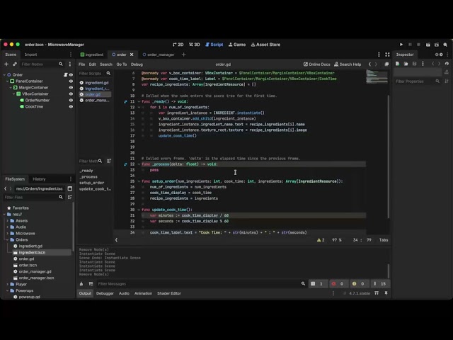 GMTK Game Jam - Order System Code Review
