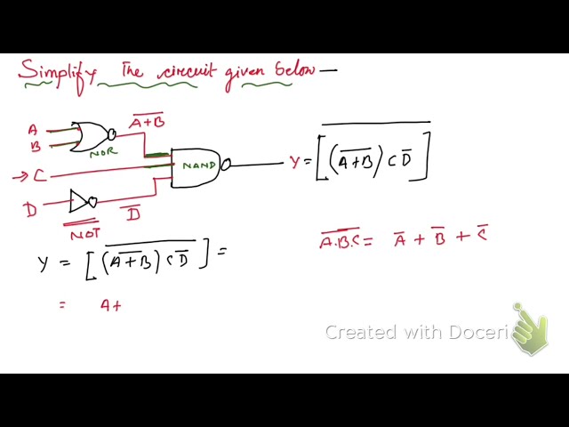 Simplification of Logic circuit using Boolean algebra