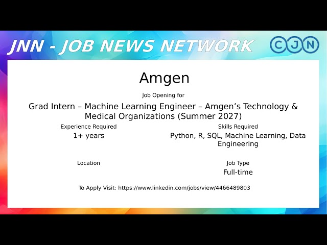 Job News Show 8 | Top 10 Computer Science Internships Jobs | 2026-09-13
