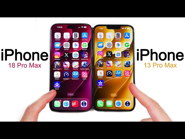 iPhone 18 Pro Max vs iPhone 13 Pro Max Speed Test