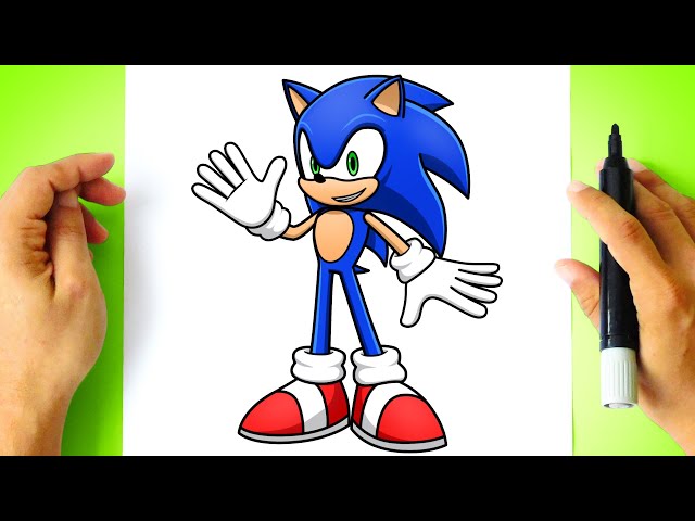 Como DESENHAR o SONIC the Hedgehog [Tutorial de Desenho] Cómo DIBUJAR a SONIC [Tutorial de Dibujo]