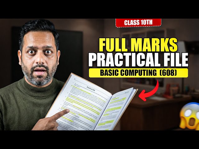 NIOS Class 10 Basic Computing (608) Practical File Complete Guide 2026 | Basic Computing