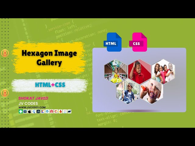 How to Create Hexagon Image Gallery in #HTML #CSS #coding #webdesign