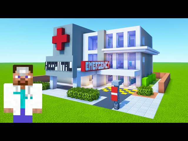 Minecraft Tutorial: How To Make A Hospital "City Build 2022"