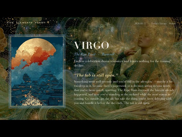 Daily Tarot Reading Today — All 12 Zodiac Signs | August 27, 2026 (Water Energy) 🔮