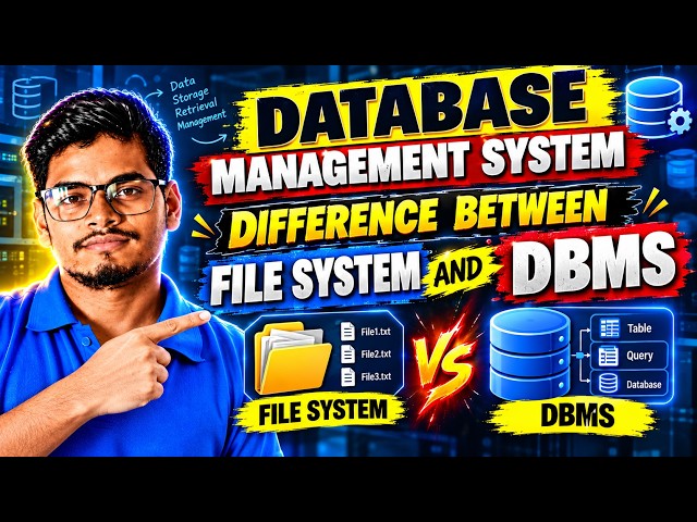 File System vs DBMS | Difference Between File System and DBMS | DBMS in Telugu | Degree Classes