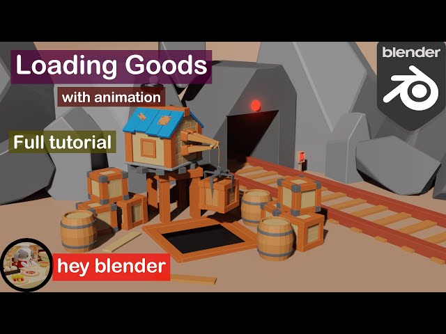Loading goods animation in blender 3.4