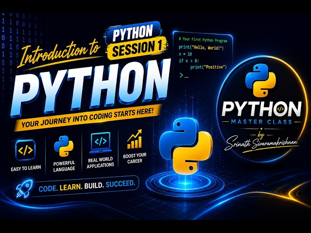 Python Master Class #01 | Introduction to Python | Learn Python from Scratch 🚀 | Tamil