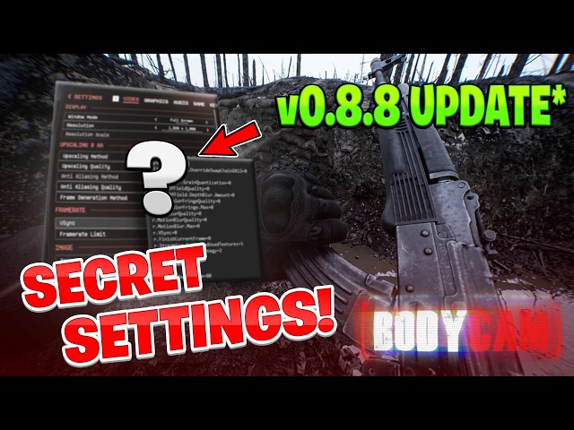 BODYCAM SECRET SETTINGS FOR v0.8.8! 🚀 (FPS BOOTS + NO INPUT DELAY)
