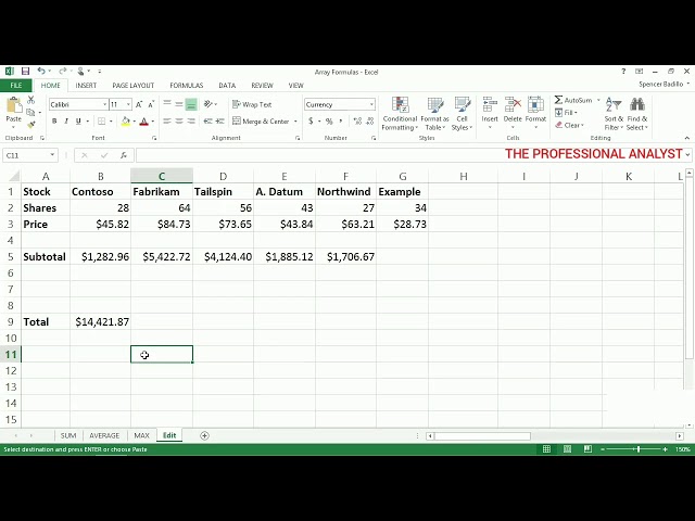 How to Edit Array Formulas in Excel: Step-by-Step Tutorial | Excel-Training (Episode-48) |
