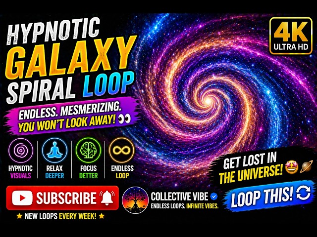 🌌 Hypnotic Galaxy Spiral 🔁 Endless Space Loop 🌀