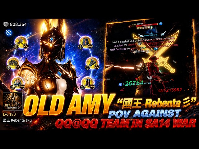 Old AMY "國王 Rebenta 彡" POV Against QQⓆQQ Team In SA14 War | MIR4