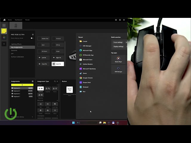 Corsair M65 RGB Ultra – How to Change Forward & Backward Tilt Action