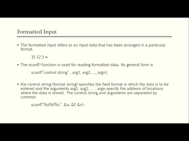 Formatted input and Output in C | Malayalam tutorial